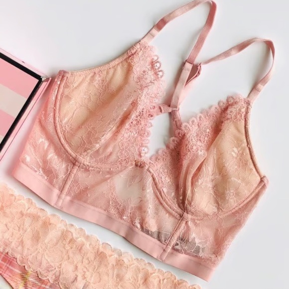 Victoria's Secret Pink Lace Bralette Top - Picture 1 of 4